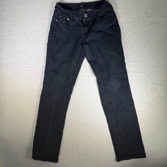 Flavour Denim - Flavour Blue Jeans By Bubble Gum Size 12 Women's Straight Leg Dark Wash